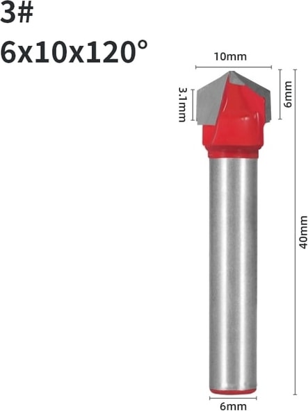 6X10X120 Yusun 3D V Tipi Planya Kesici Bit Yönlendirici Bit Cnc Katı Karbür Kesiciler Ağaç Işleme Freze Kesicisi Ahşap Bit Yüz Mill (Yurt Dışından)