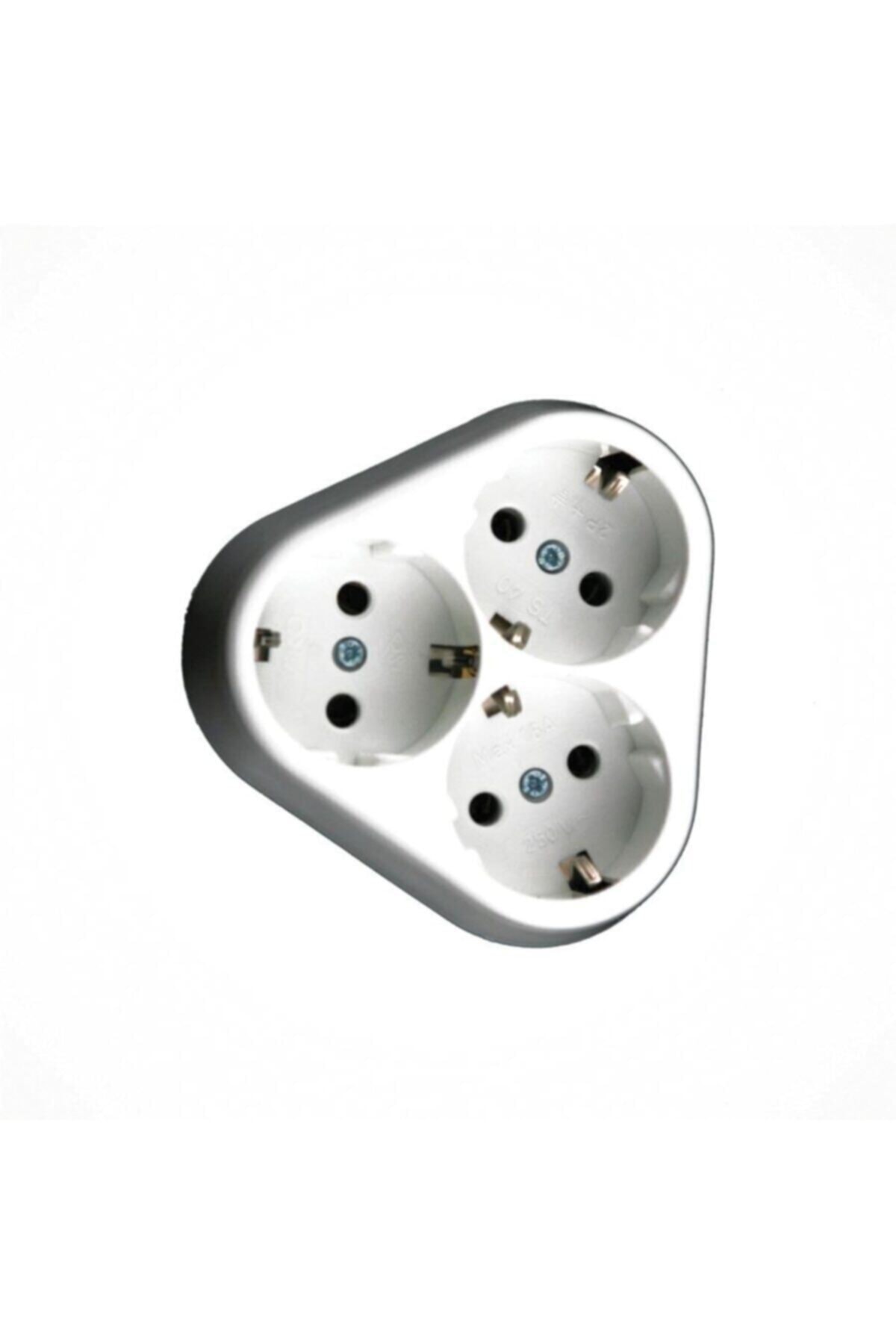 Sıva Altı Topraklı 3`lü Yonca Priz