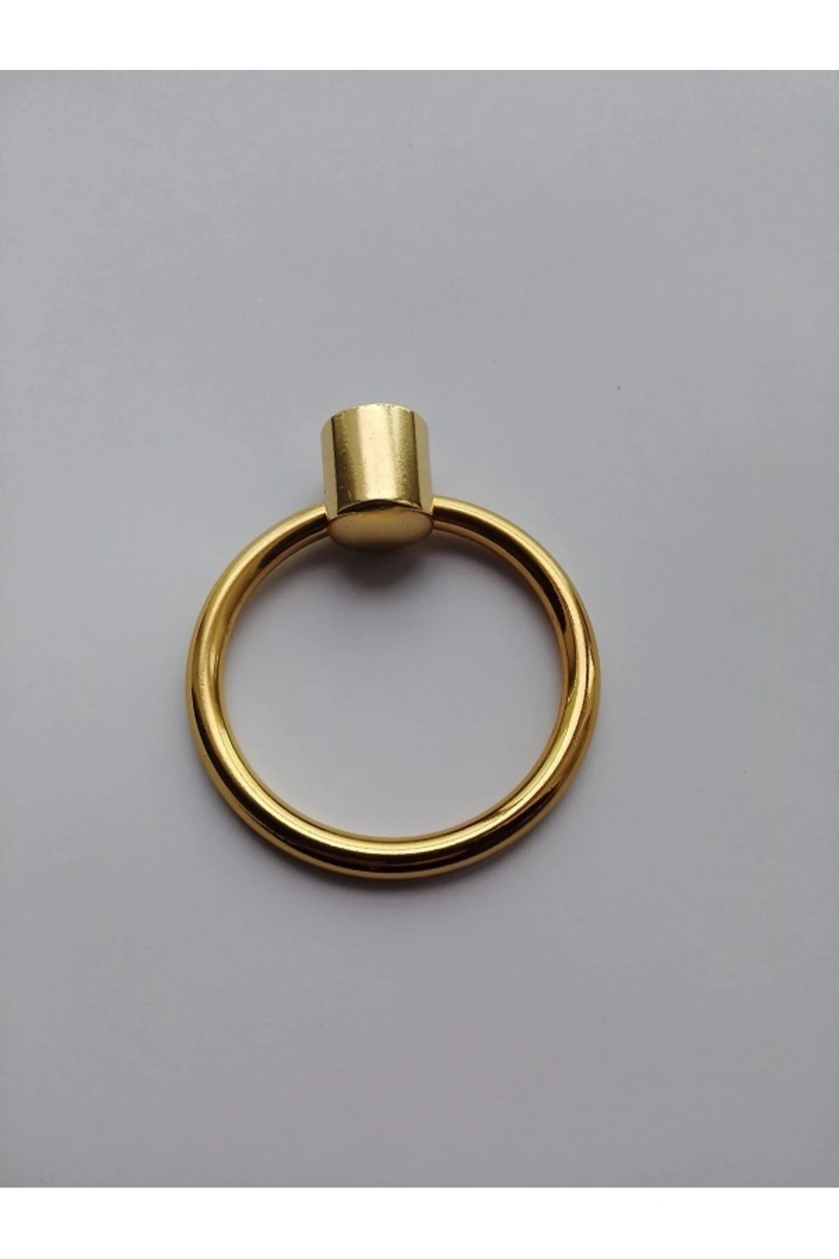 Halka Lüks Modern Kulp Altın Sarı Tek Delikli Çekmece Dolap Mobilya Vestiyer Tv Ünitesi Kulbu