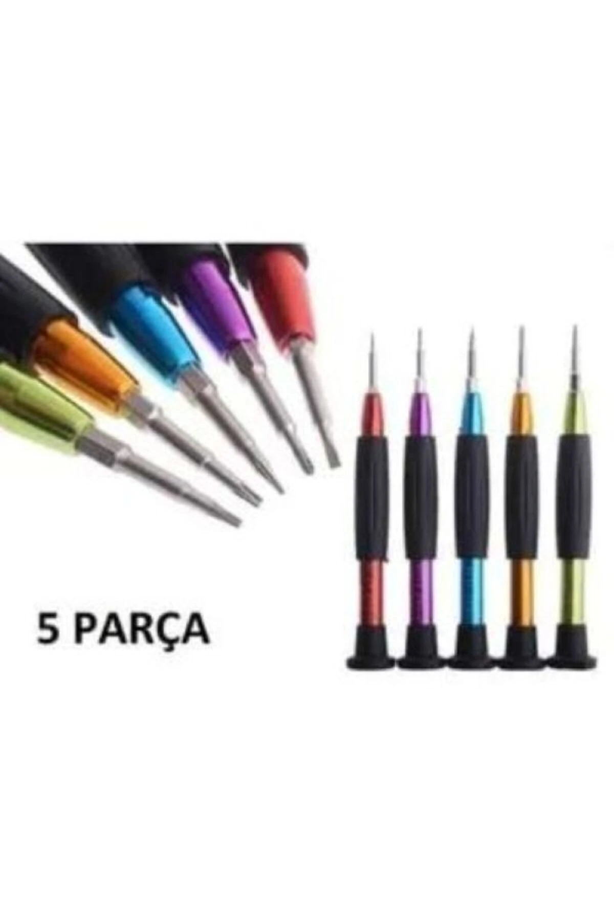 5 Parçalı Saatci Telefoncu Tornavida Tamir Takımı Seti Gözlük 3adet Mini Düz Yıldız Iphone 0.6,0.8