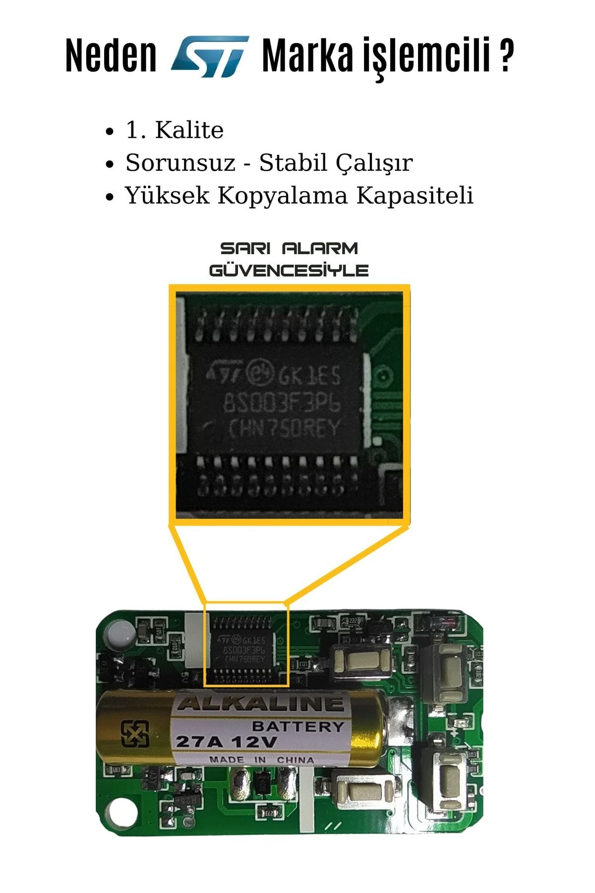 Uk-44 Unıversal Akıllı Öğrenebilen Kepenk-otopark Kumandası 434mhz