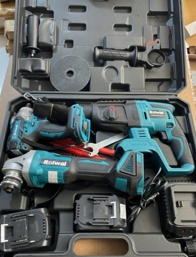 21VOLT Akülü Kırıcı Delici Akülü Taşlama Soman Sıkma 20PCS Set