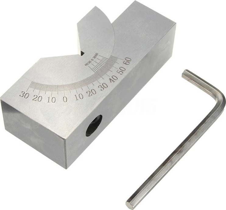 75X25X32MM Hassas Mini Ayarlanabilir Açı V Blok Freze 0 Dereceden 60 Dereceye (Yurt Dışından)