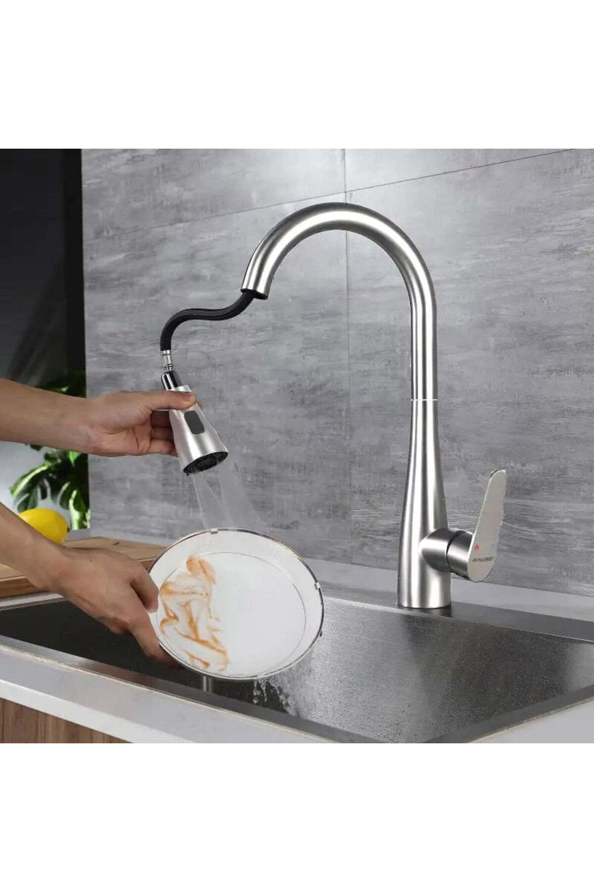 Spiralli Eviye Bataryası Pull Down 3 Fonksiyonlu KTE125