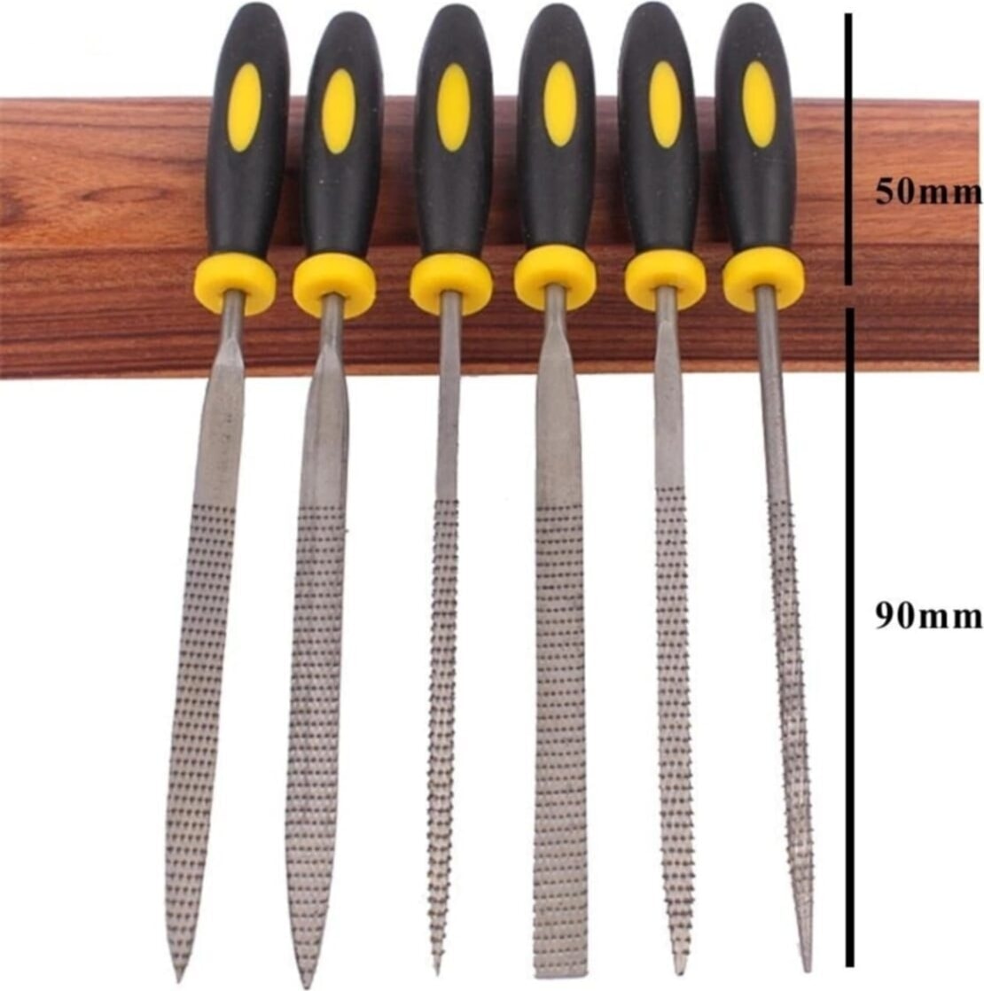 Mini Törpü Eğe Seti Plastik Saplı 14CM Ahşap Için Törpü 6 Parçalı Karbon Ege Takımı