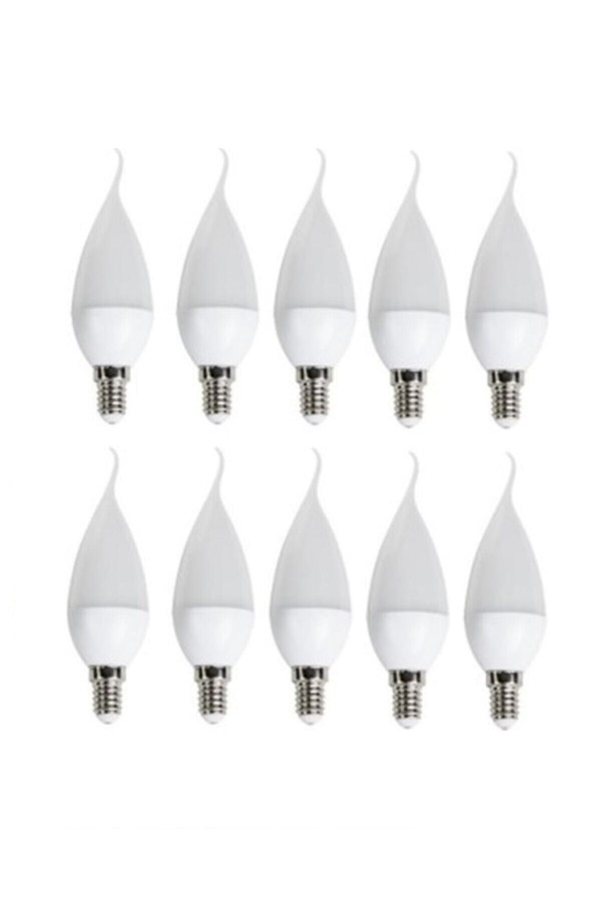 Ct-4084 Kıvrık Mum Ledli Buji Led Ampul 10'lu Beyaz Işık