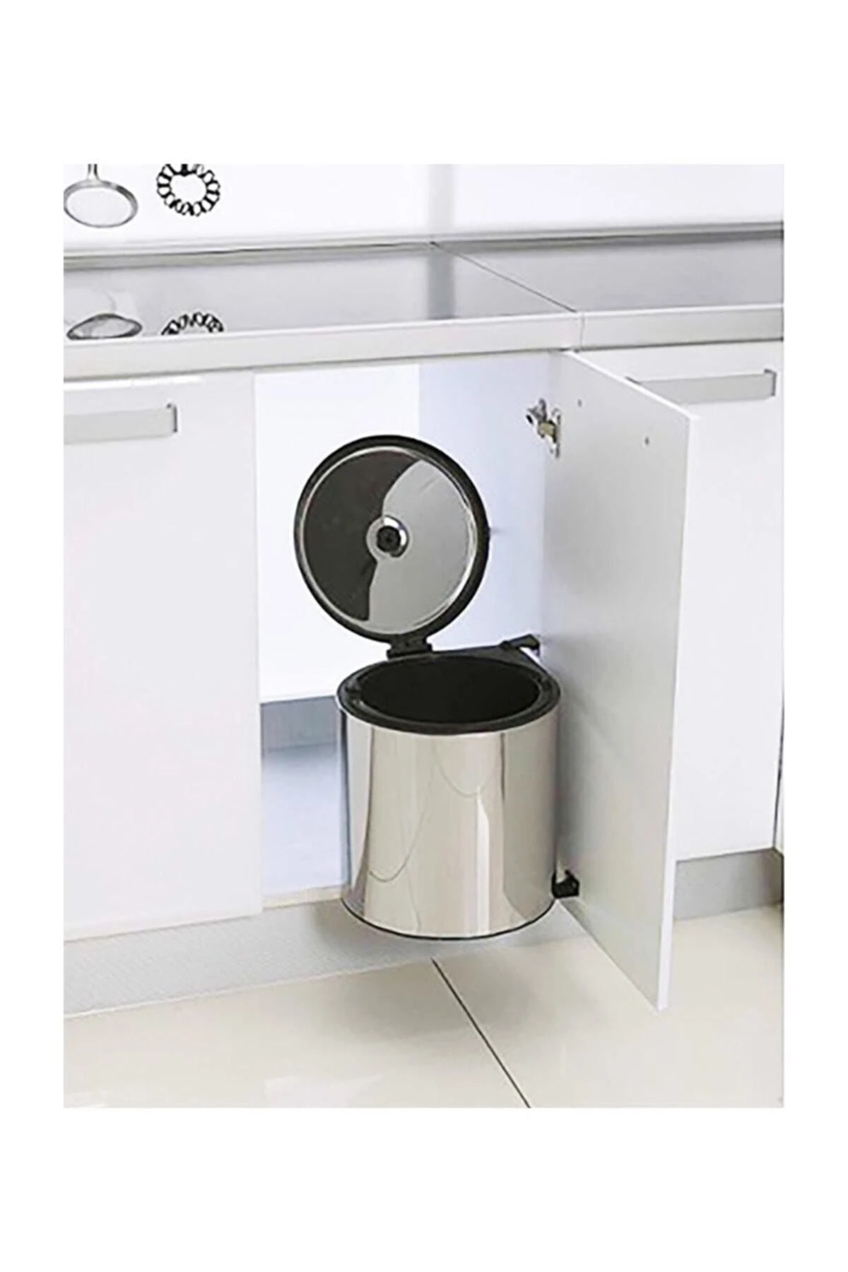 Dolap Içi Lüx Krom Çöp Kovası 11 Lt.