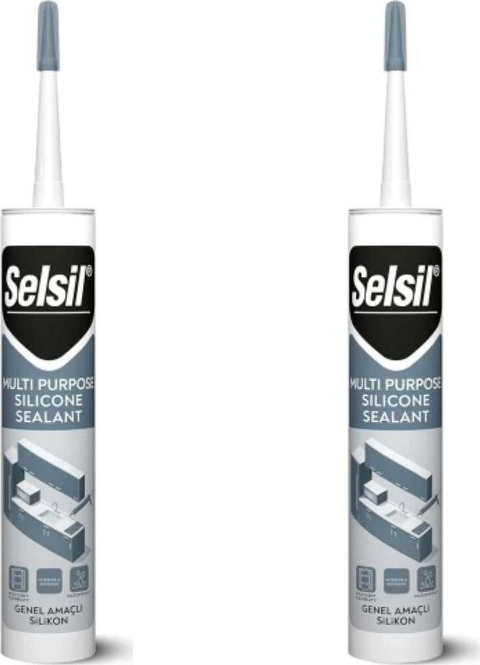 Genel Amaçlı Şeffaf Silikon 280 gr 2 Adet