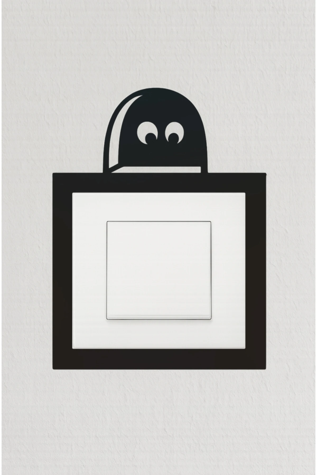 Hayalet Şekilli Dekoratif Ahşap Anahtar Priz Çerçevesi