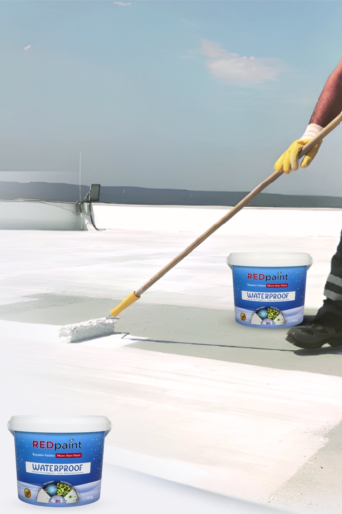 Waterproof Elastic ( Elastik Su yalıtım Kaplaması ) Likit Su Yalıtım Malzemesi 18 kg