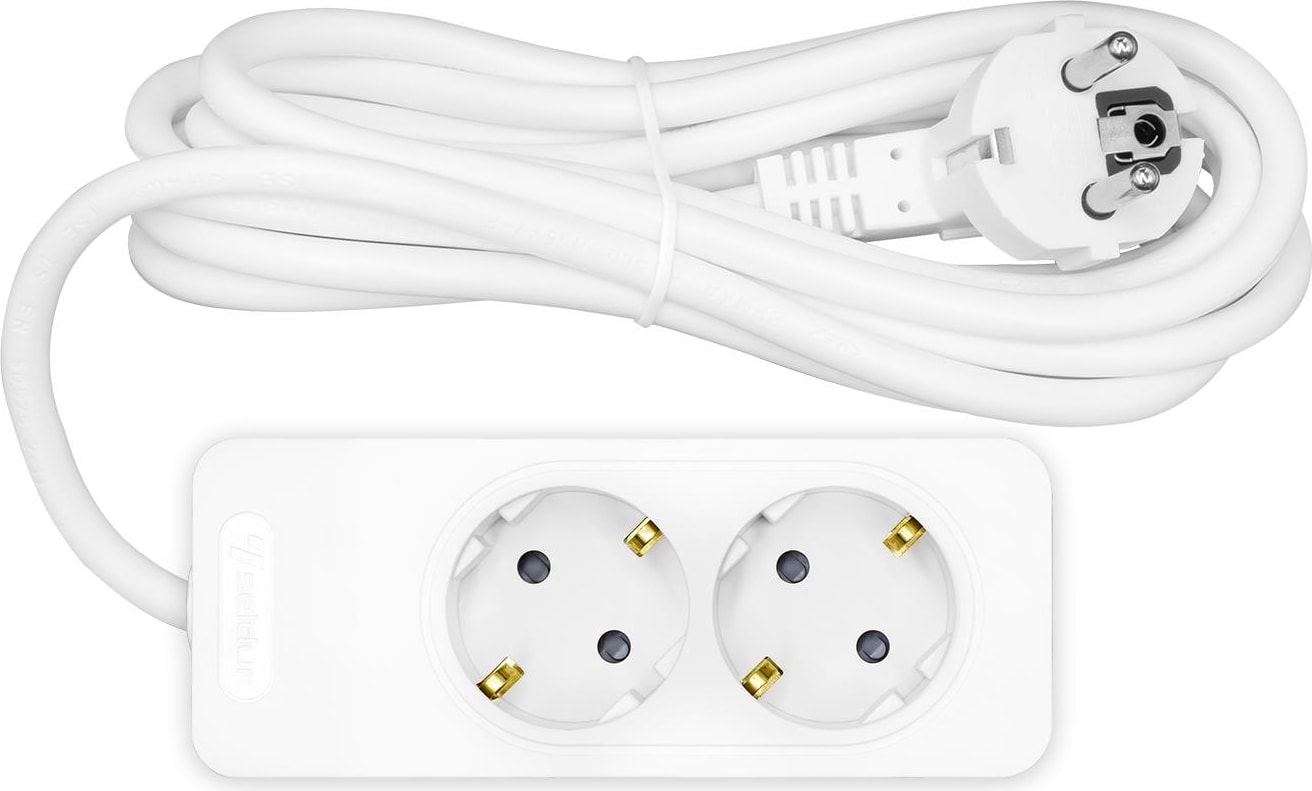 2'li Kablolu Topraklı Çocuk Korumalı 2 Metre Priz