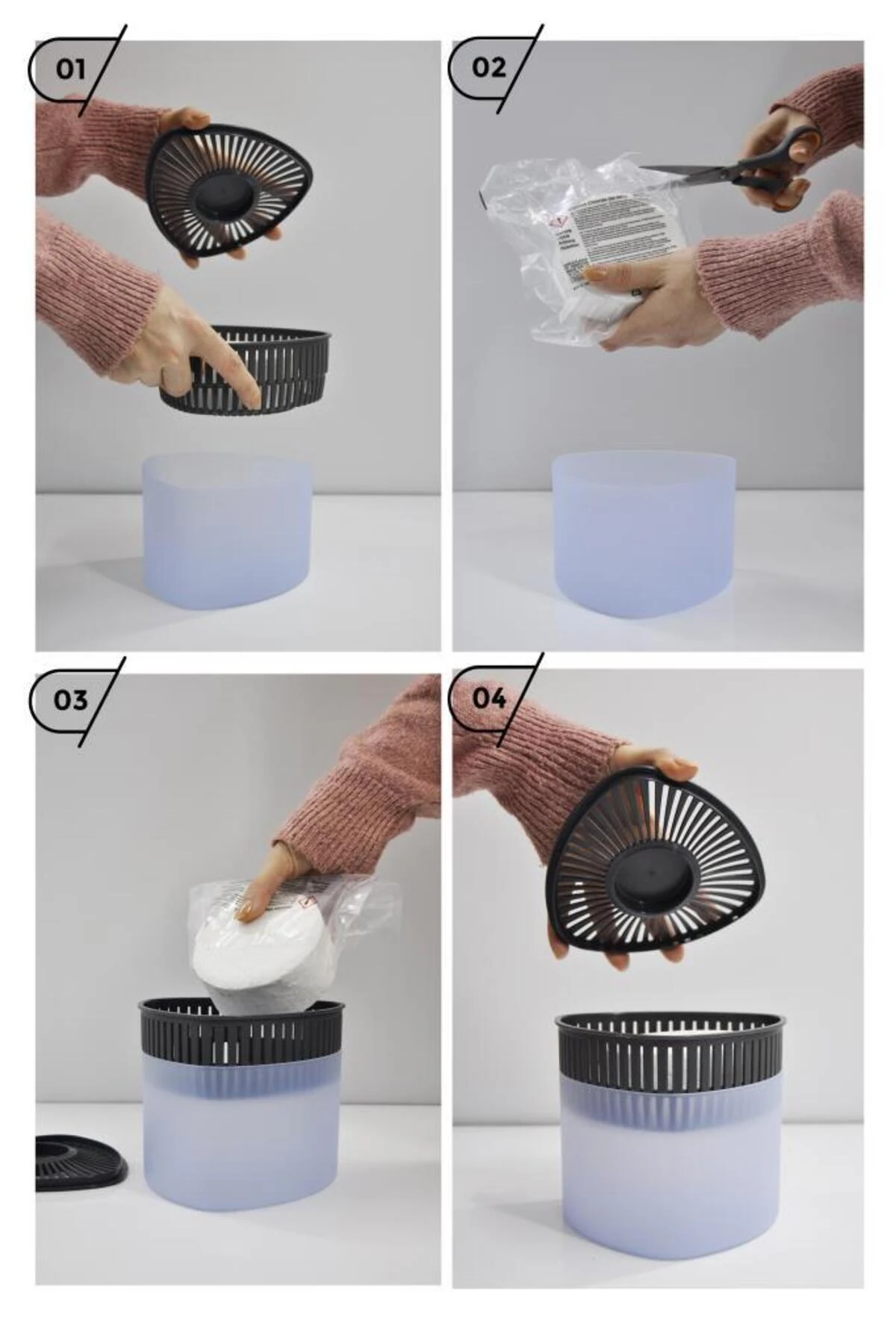 4 Adet 500 gr Nem Alıcılı Ve Rutubet Giderici Aparat Üçgen Lavanta (TABLET DAHİL)