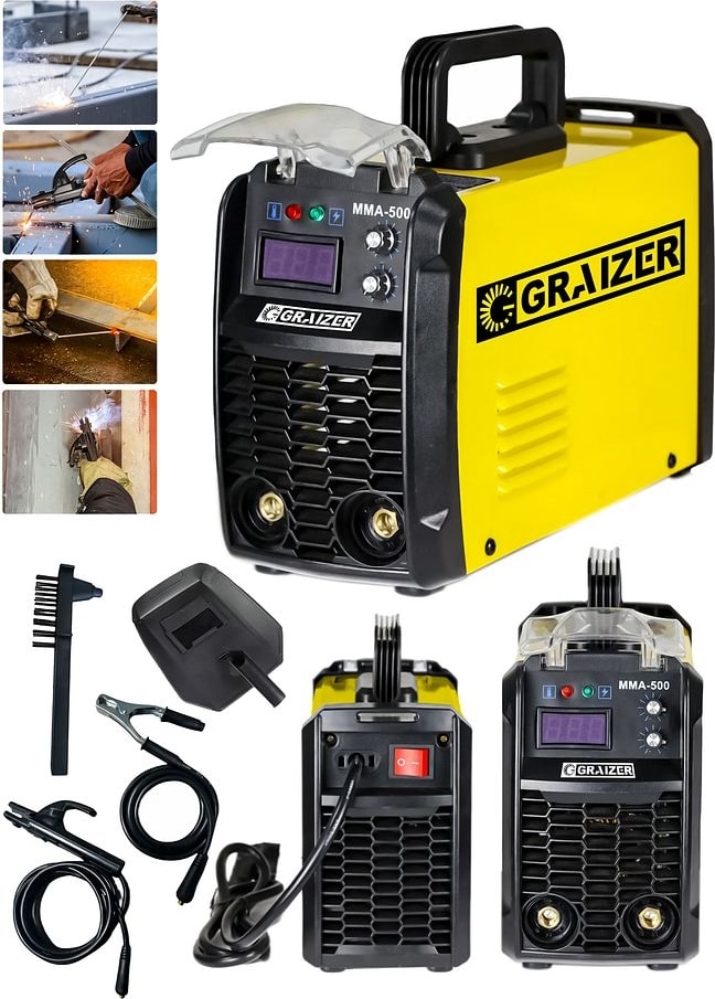 300 Amper Inverter MMA-500 Mega Stıck Kaynak Makinesi-Sarı