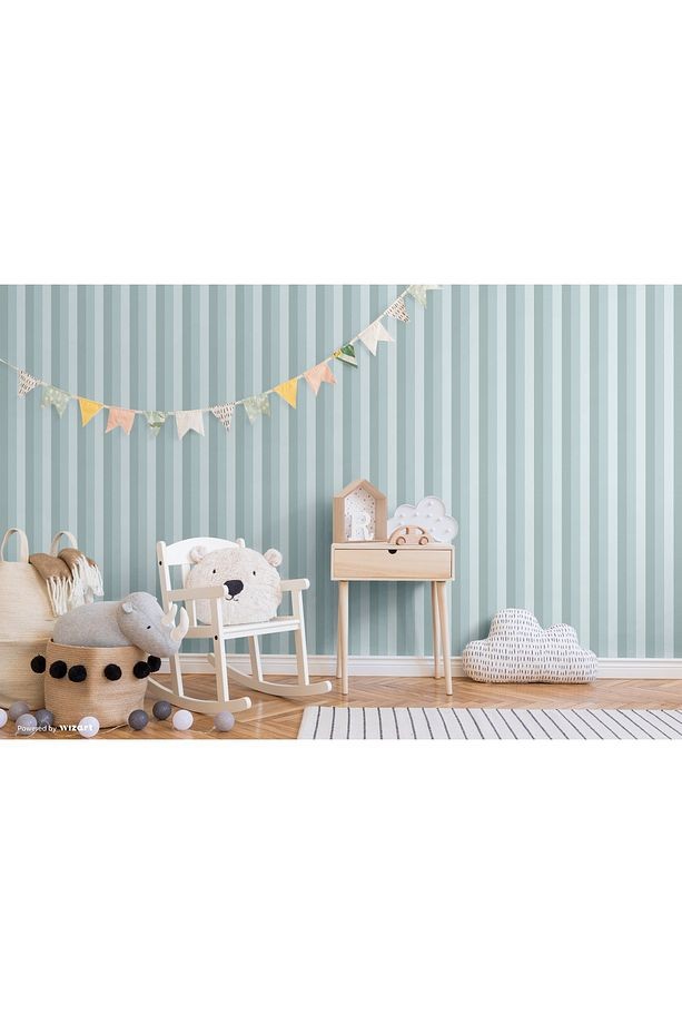 Ada Kids 8908-2 Duvar Kağıdı Beyaz Çizgili