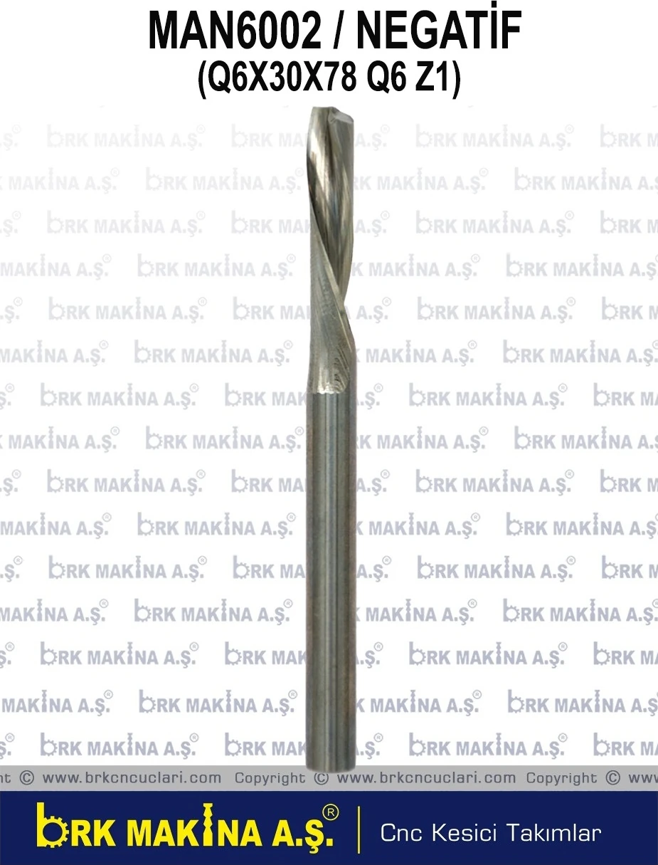 Mdf Z1 Negatif Karbür Freze 6 mm