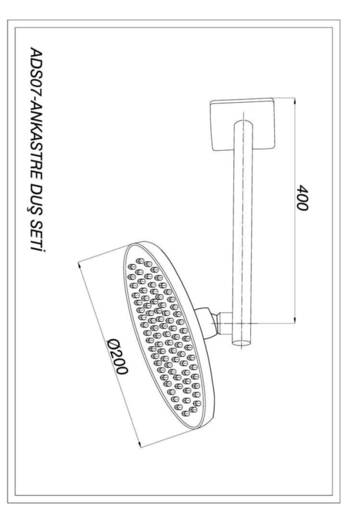 Ankastre Duş Başlığı Ads07