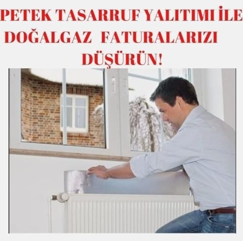50*100MM / 6 Adet Lewha / Kalorifer Petek Arkası Isı Yalıtım Levhası Radyatör Arkalığı Izolasyon Plakası Metalize Yansıtıcı