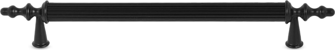 Lüx Ovacık Çekmece Dolap Kapak Kulpu Kulbu 96 mm Mat Siyah Metal Kulp 10 Adet