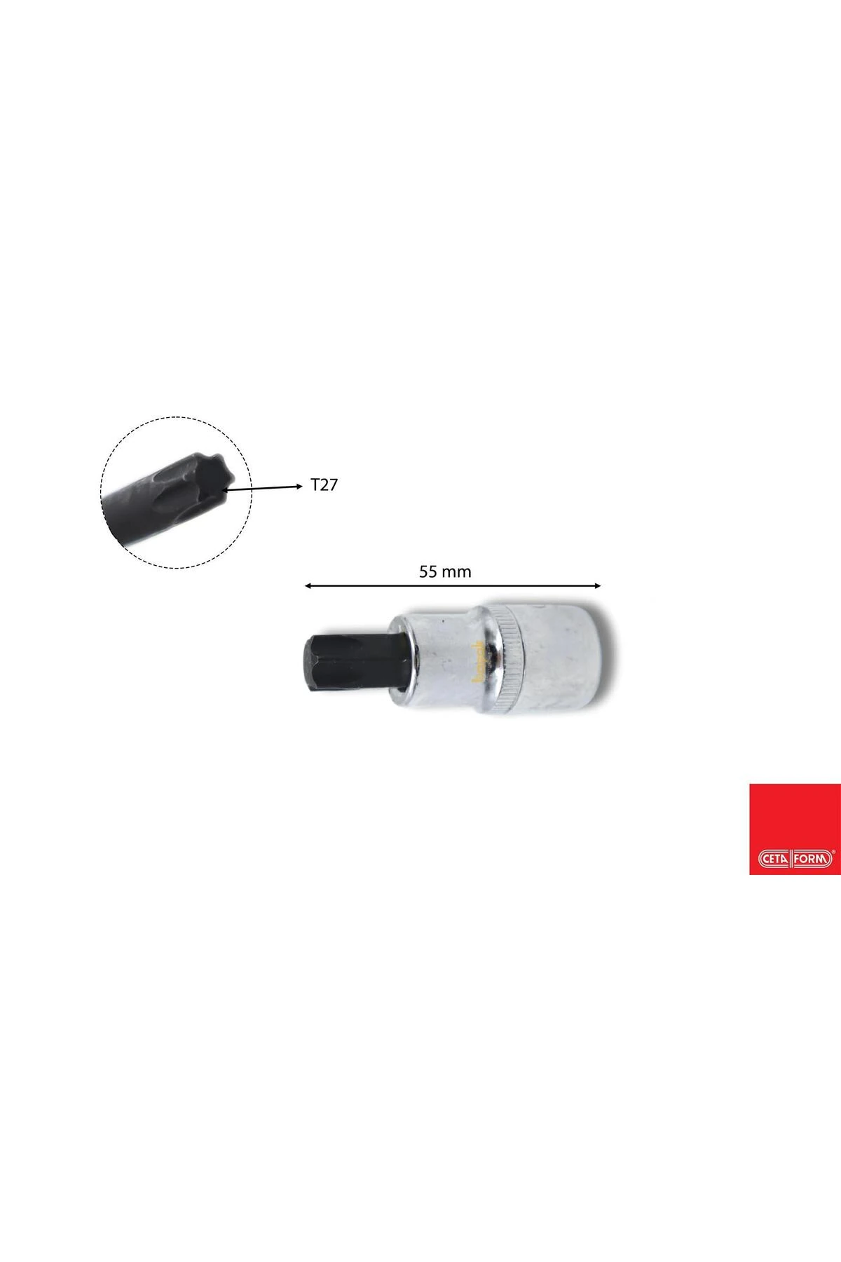 T27 Kısa Tip 1/2'' Torx Uçlu Lokma C28s-t27