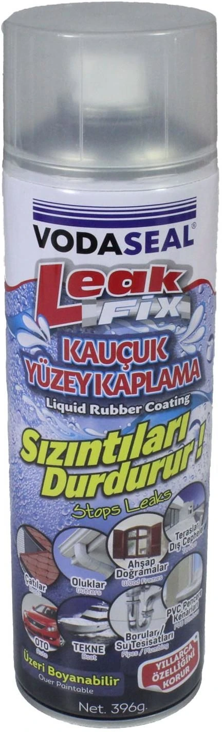 Leak Fix Su Geçirmez Sızdırmaz Sprey Şeffaf 396 gr + Çamur Bant