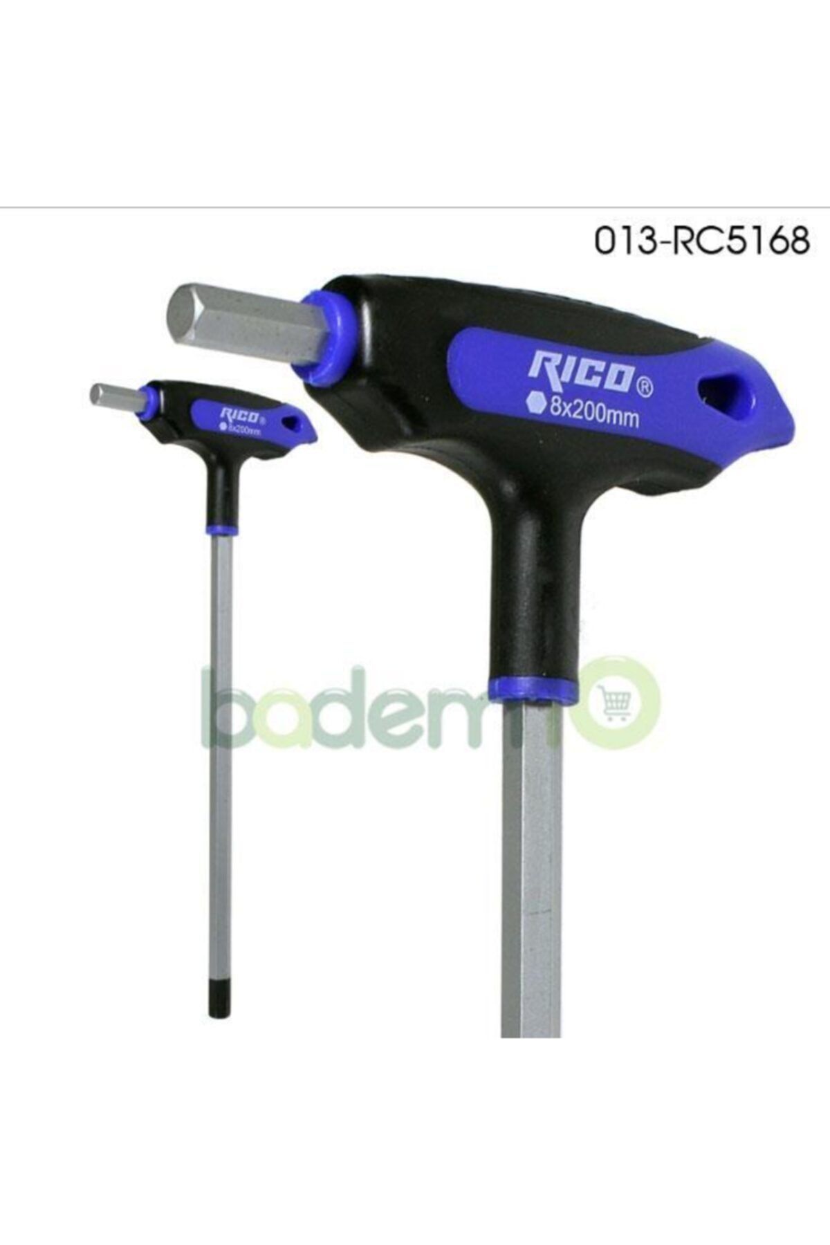 013-rc5168 T Tip Düz Alyan Anahtar 8x200 Mm Allen