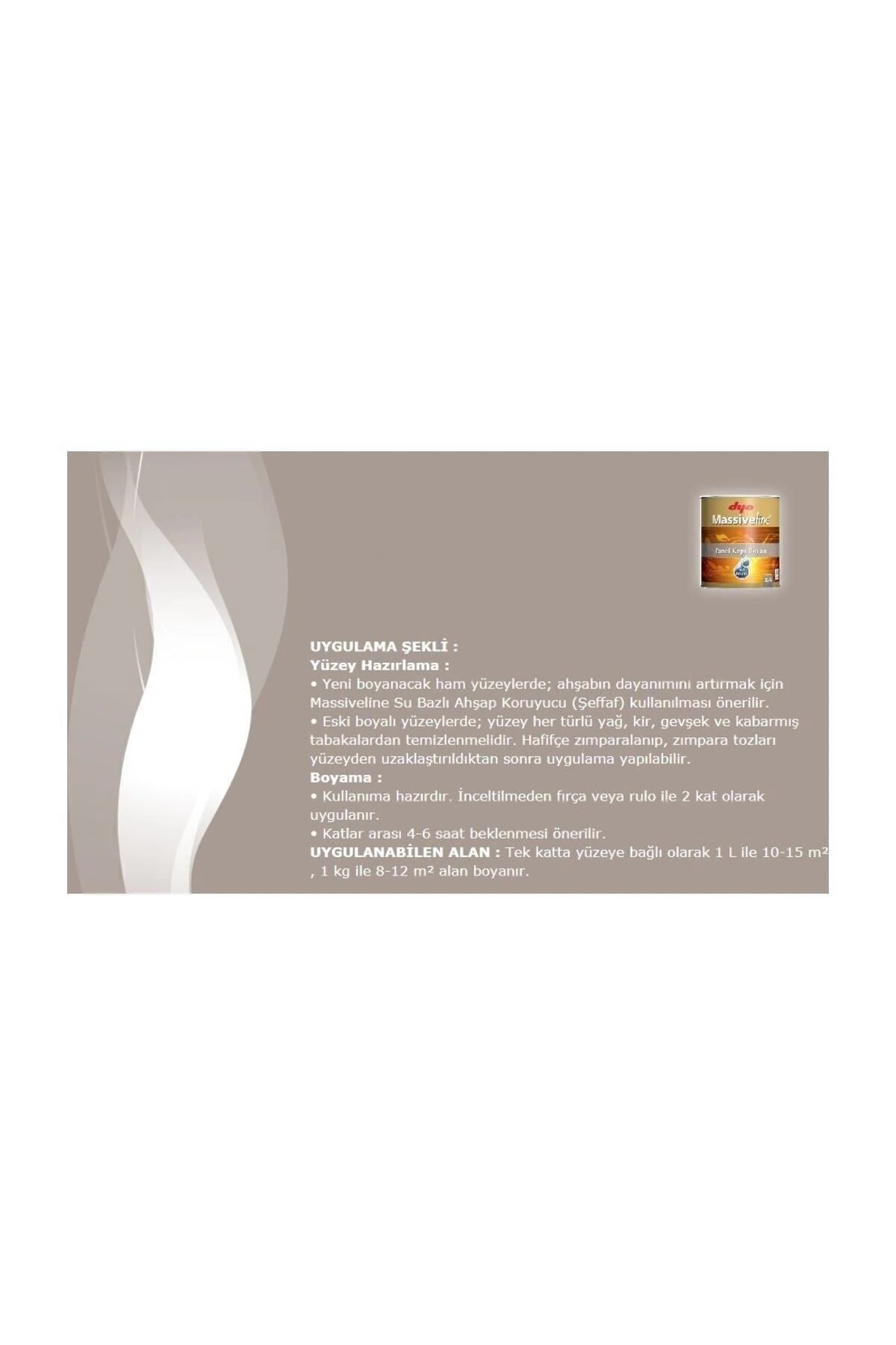 Massiveline Su Bazlı Panel Kapı Boyası Beyaz 2.5 Lt