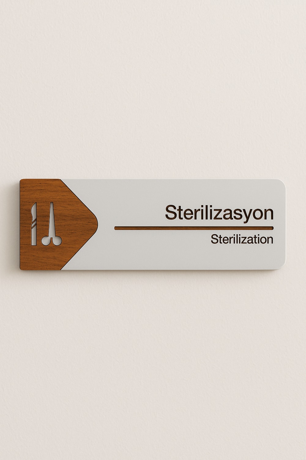 Sterilizasyon Ofis Oda Kapı Isimliği Yönlendirme Tabelası Levhası Kişiselleştirilebilir