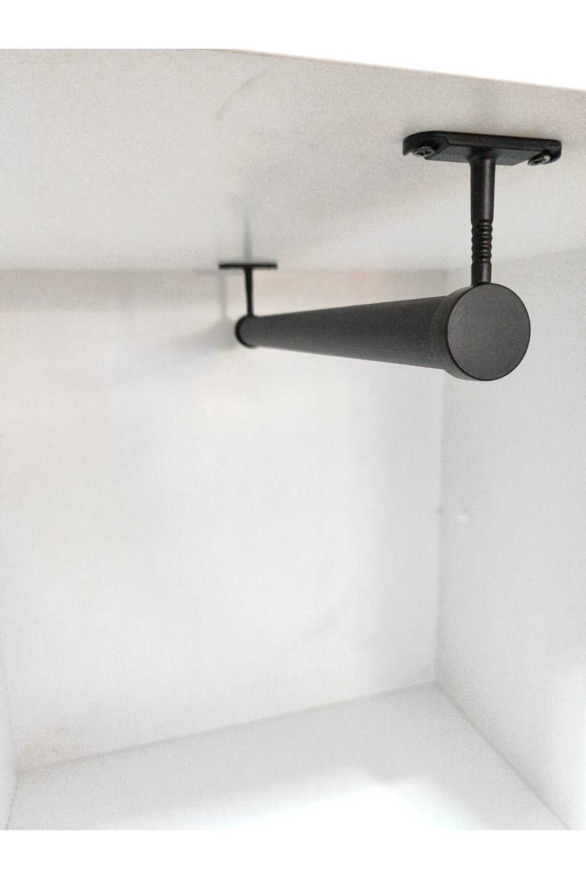 Dolap Askı Borusu Yuvarlak Siyah ( 65 cm )
