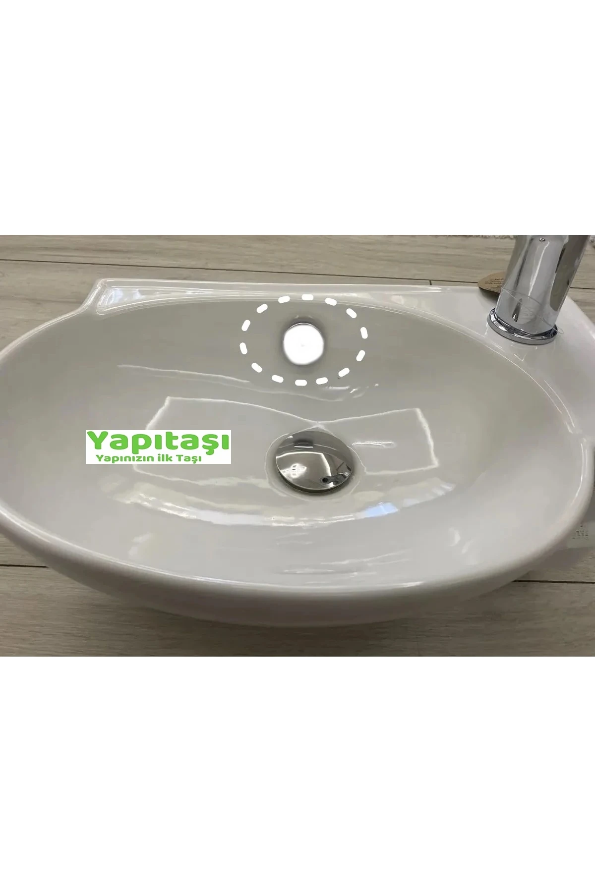 Yt313 Üniversal Seramik Lavabo su Taşma Delik Yüzüğü Beyaz Renk