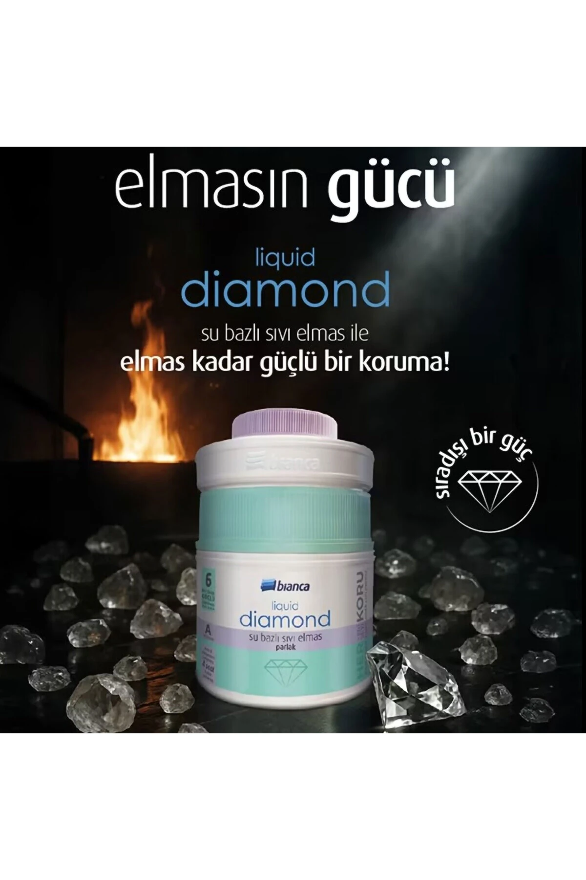 Liquid Diamond (Sıvı Elmas) Parlak Su Bazlı Vernik 600 ml