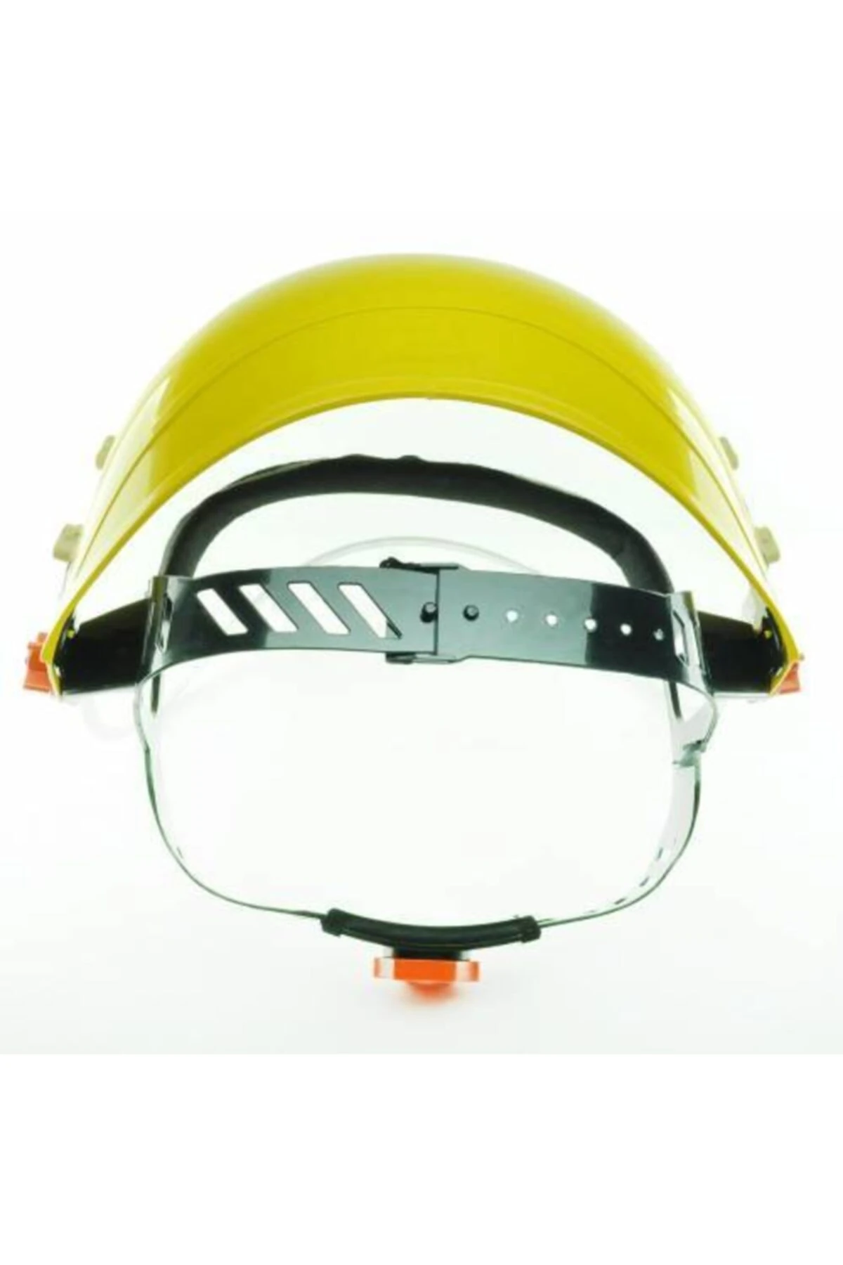 Sarı Siyah Şeffaf Ayarlanabilir Başlıklı Yüz Koruyucu Siperlik