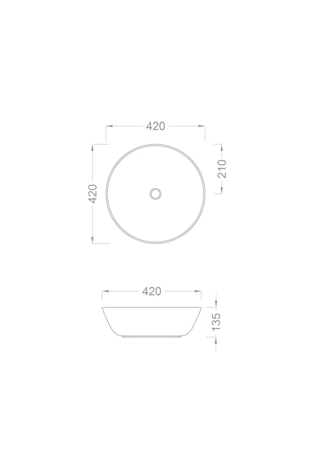Geometrik Beyaz Altın Çanak Lavabo