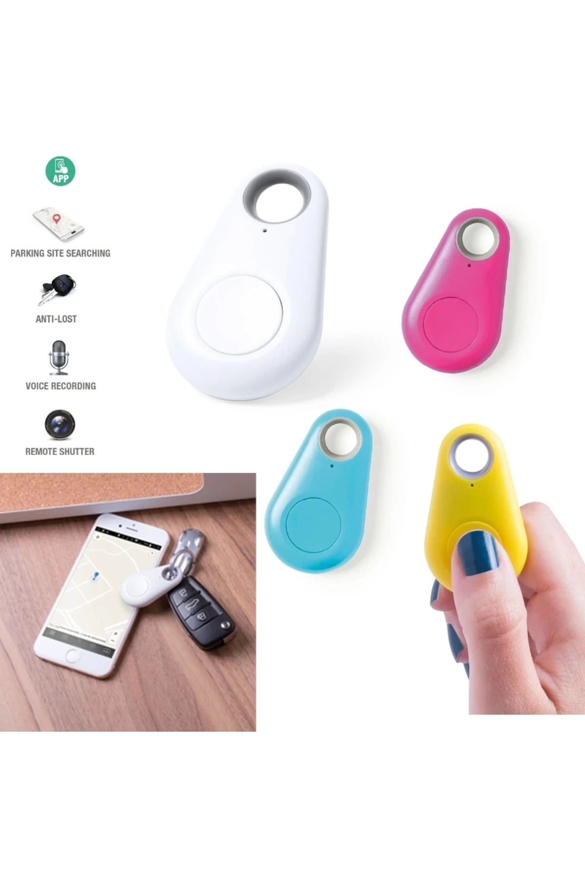 Mini Akıllı Anahtar Bulucu Bluetooth Tracker Evcil Hayvan Ve Eşya Gps Bulucu Anti-kayıp Sensör