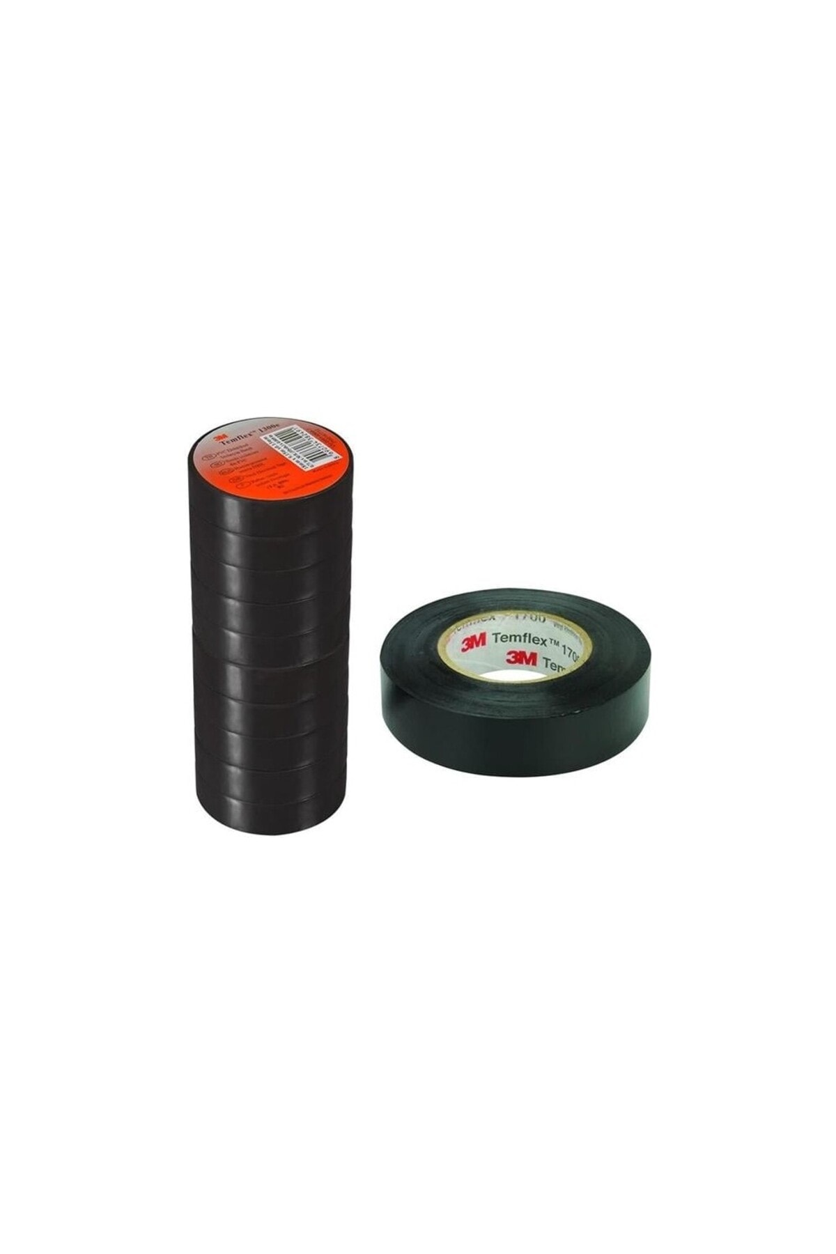 3M Temflex 1300E Siyah 10'lu Paket Pvc Izole Bant 0.13X19X0.1M