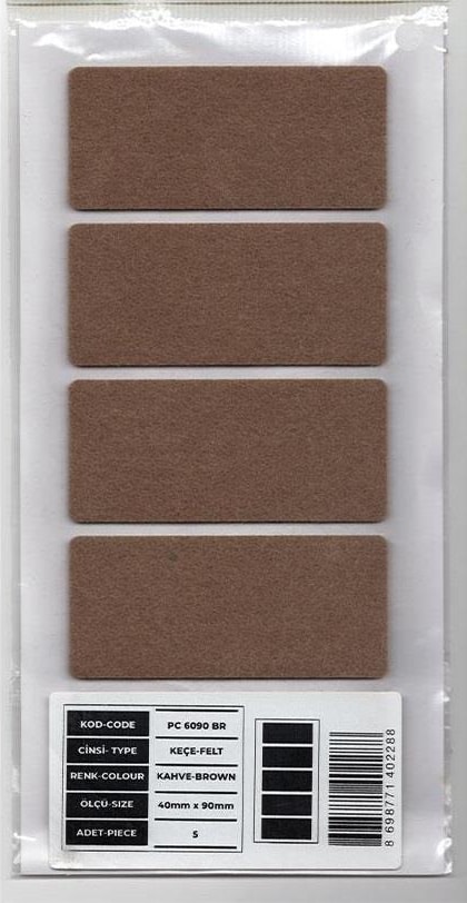Mobilya Altı Zemin Koruyucu Keçe 45*90MM