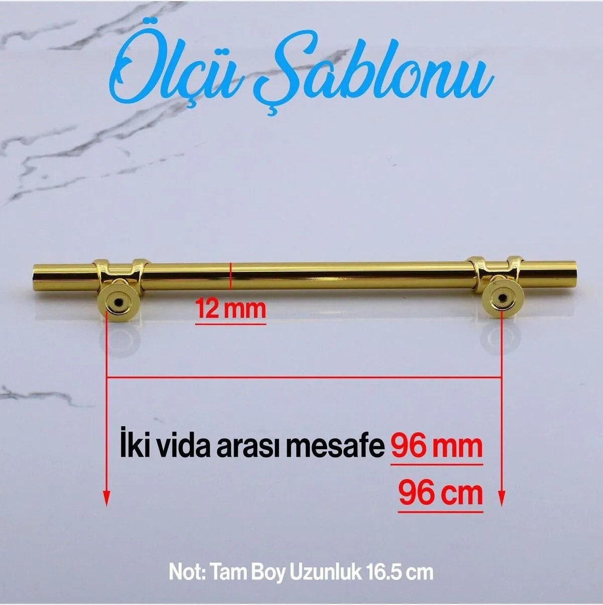 Maça Mobilya Çekmece Mutfak Dolabı Dolap Kulpları Kulbu Kulpu Altın Gold Metal Kulp 96 Mm-9.6 Cm.
