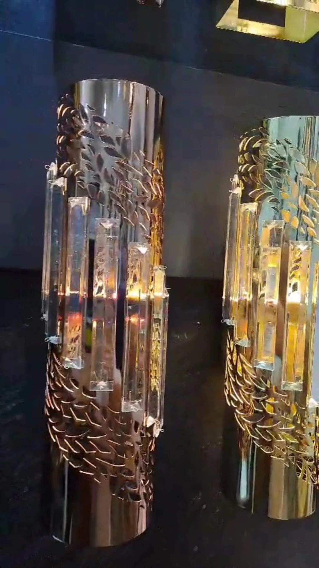 Taç Aplik Gold, Pilli Aplik, Anahtarlı, Pilli Elektrikli Ledli Duvar Aplik, Gece Lambası