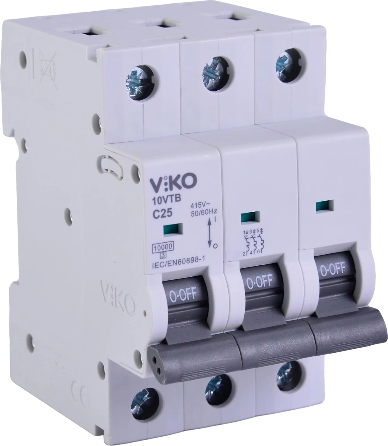 10VTB-3C25 Otomatik Sigorta 10KA C Tipi 3 Kutup 25A