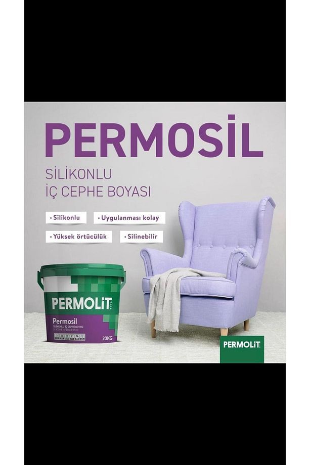 Permosil Silikonlu Iç Cephe Boyası - 20 Kg - 2407 Tatlı Krem