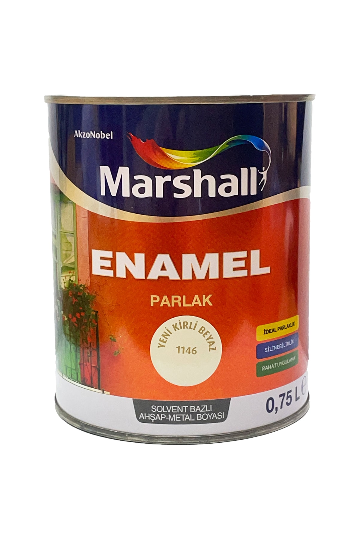 Enamel Parlak Solvent Bazlı Boya 0.75LT