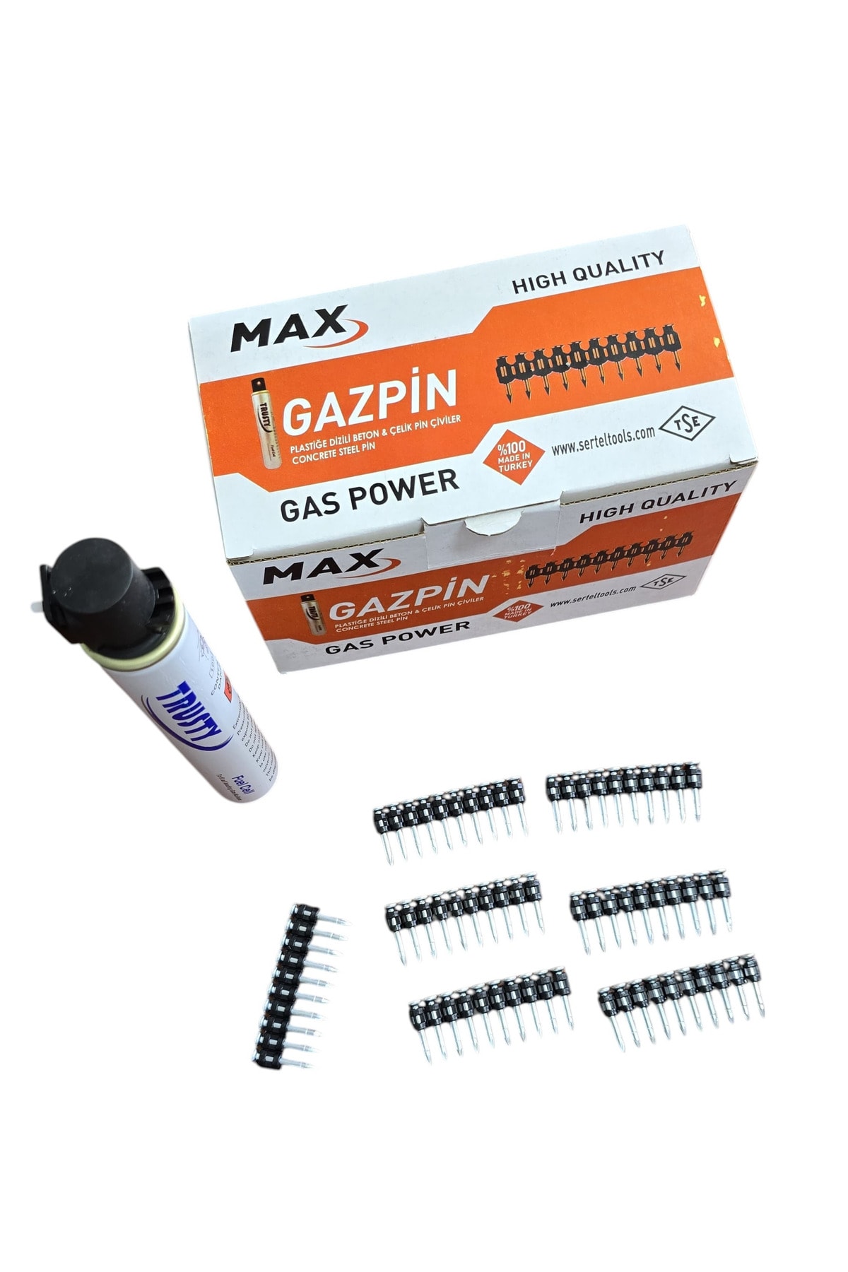 AKDENİZ BETON ÇİVİSİ VE GAZ TÜPÜ-1 KUTU (1000ADET)