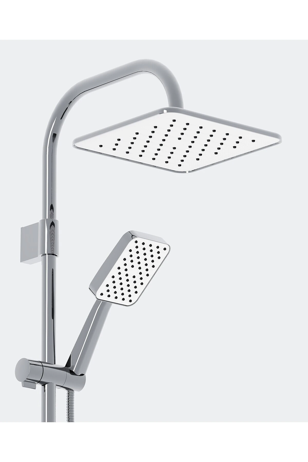 ROBOT DUŞ SETİ KROM BEYAZ TEPE DUŞ SİSTEMİ YAĞMURLAMA SİSTEMİ PASLANMAZ 2 YIL GARANTİLİ