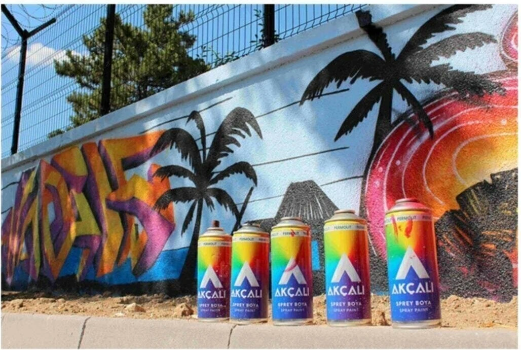 Sprey Boya 3'lü Set (Parlak Siyah 326 - 400 ml / 3 Adet Sprey Boya + 1 Adet Eldiven)