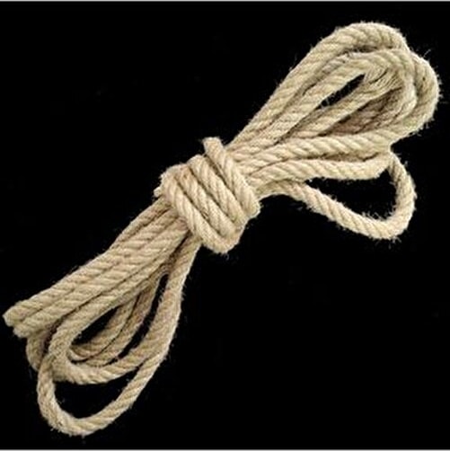 Jüt Halat İp 10 mm Kalınlıkta 20 Metre Uzunlukta Doğal Dekoratif İp