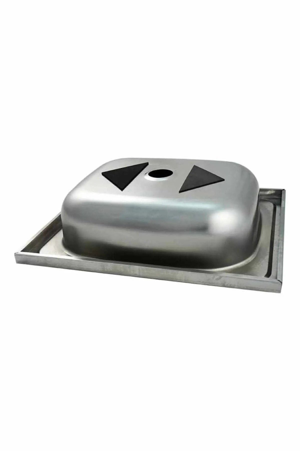 40x50 Cm Paslanmaz Krom Evye