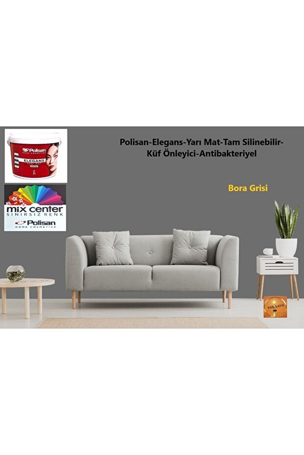 -elegans-küf Önleyici-tam Silinebilir-anti Bakteriyel-iç Cephe Duvar Boyası-ci-7625-bora Grisi