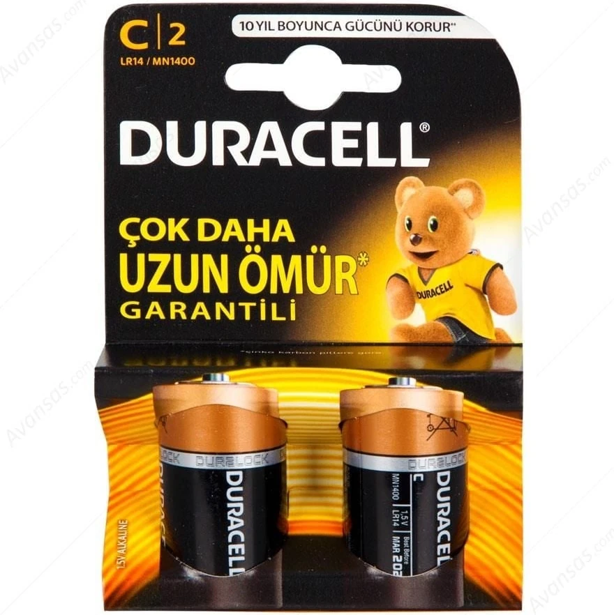 Duracell Alkalin C Orta Boy Pil 2&apos;li Paket