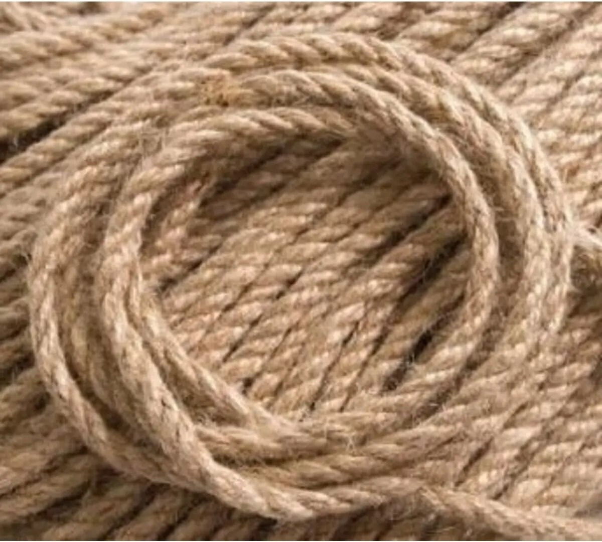 Nev Hasır Ip 6mm 3 Metre (Jüt Halat Kendir Doğal Ip) 6 Milim Kalınlık 3 Metre Uzunluk