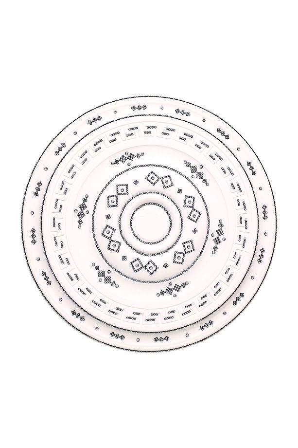 SELÇUKLU DESENLİ STROPİYER TAVAN GÖBEĞİ 60 cm - SİYAH Renk