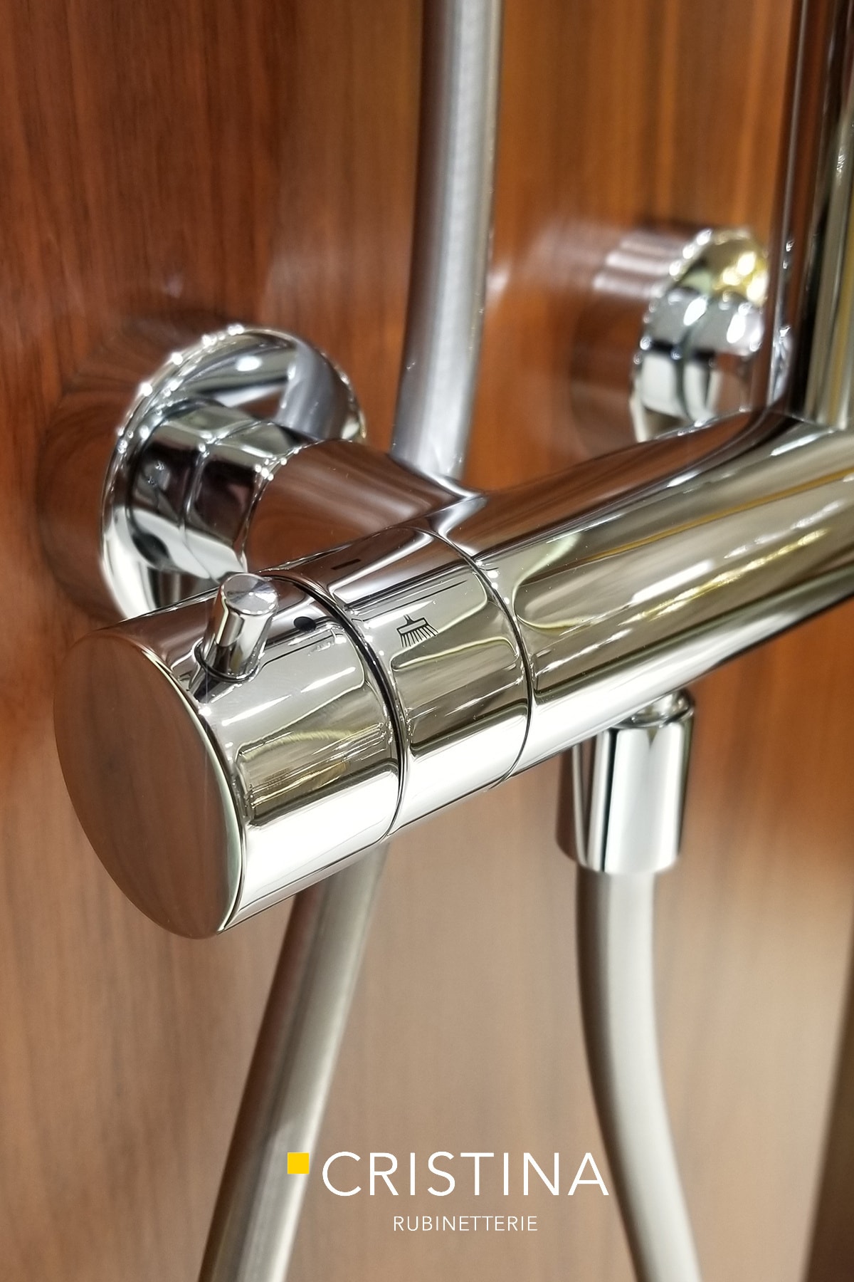 Crıstına Trıcolore Verde Termostatik Duş Seti Chrome